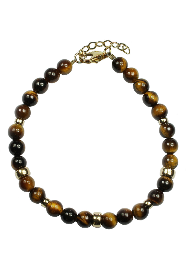 Spiritual beads bracelet with Tiger's Eye